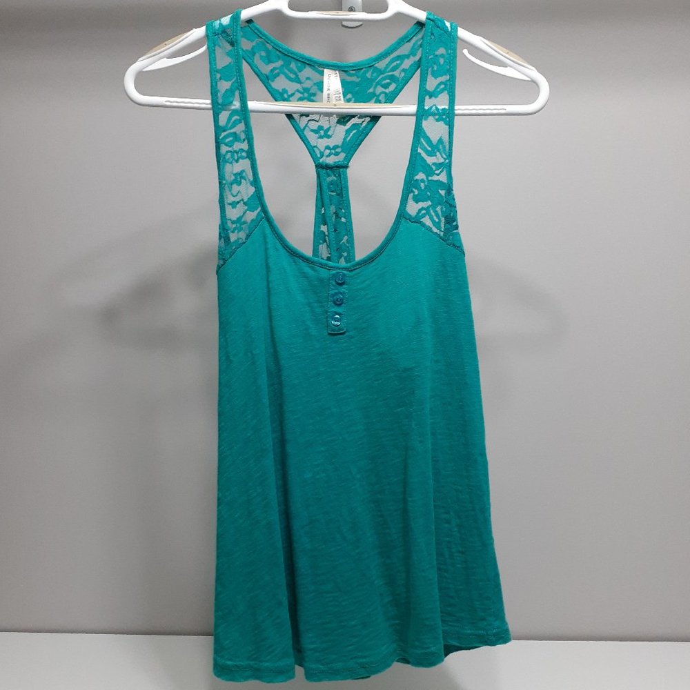 Teal Green Lace Top